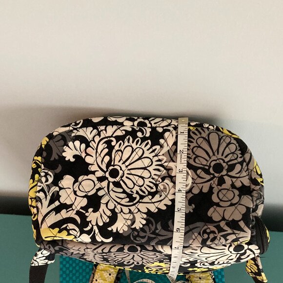 Vera Bradley Backpack with Padded Laptop Compartment Black White Baroque - Picture 16 of 16